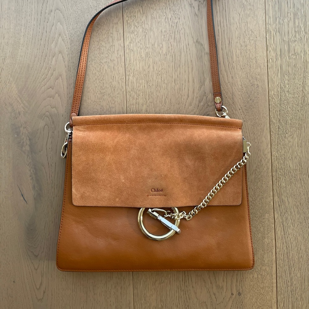 Chloe Medium Faye handbag- Tobacco